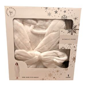 Modern Expressions Women’s Robe One Size Fits Most Plush White Comfortable New